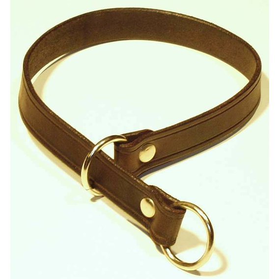 Obojek stahovací, plochá kůže, 60 cm