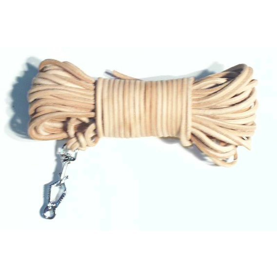 Barvářská šňůra kulatá 4 mm přírodní, 6 m, přezka