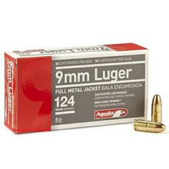 Náboje 9mm Luger Aguila FMJ 8,0g  50ks